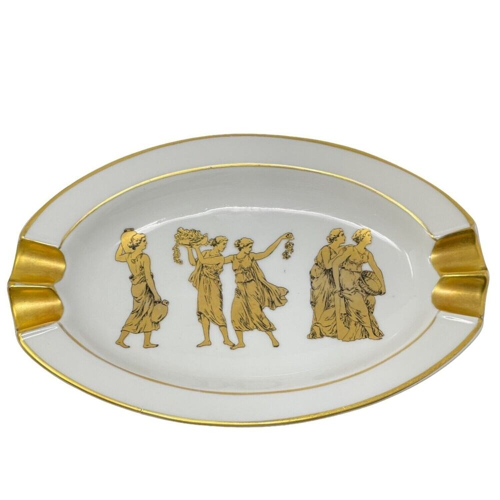 Porzellan‎ Bavaria Ashtray Goddess Germany Vintage MCM